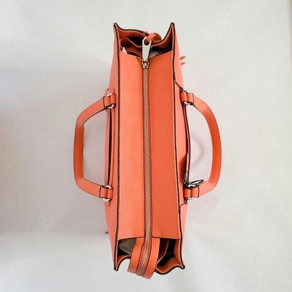 Rebecca Minkoff Side Zip Expandable Large Leather Tote in Flame NWT - Picture 12 of 14